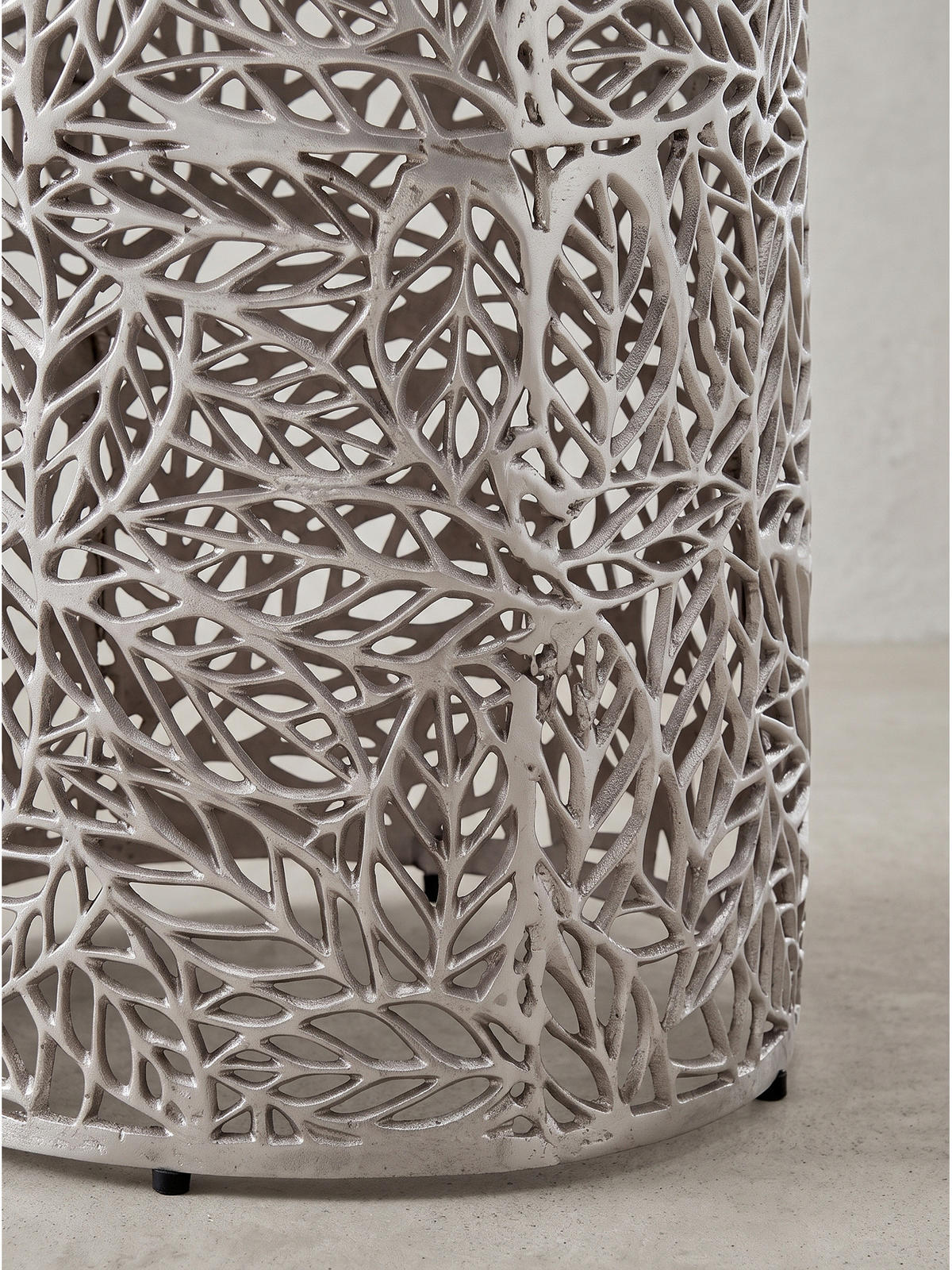 BEISTELLTISCHE 2er-Set RIAZA, Aluminium, Silber, Ø 41 x 42 cm - Silberfarben, Metall (41/41/42cm) - KADIMA DESIGN