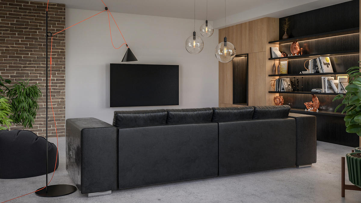BIGSOFA Rico Anthrazit Microfaser Vintageoptik - Anthrazit/Schwarz, Kunststoff/Textil (290/80/110cm) - S-Style Möbel