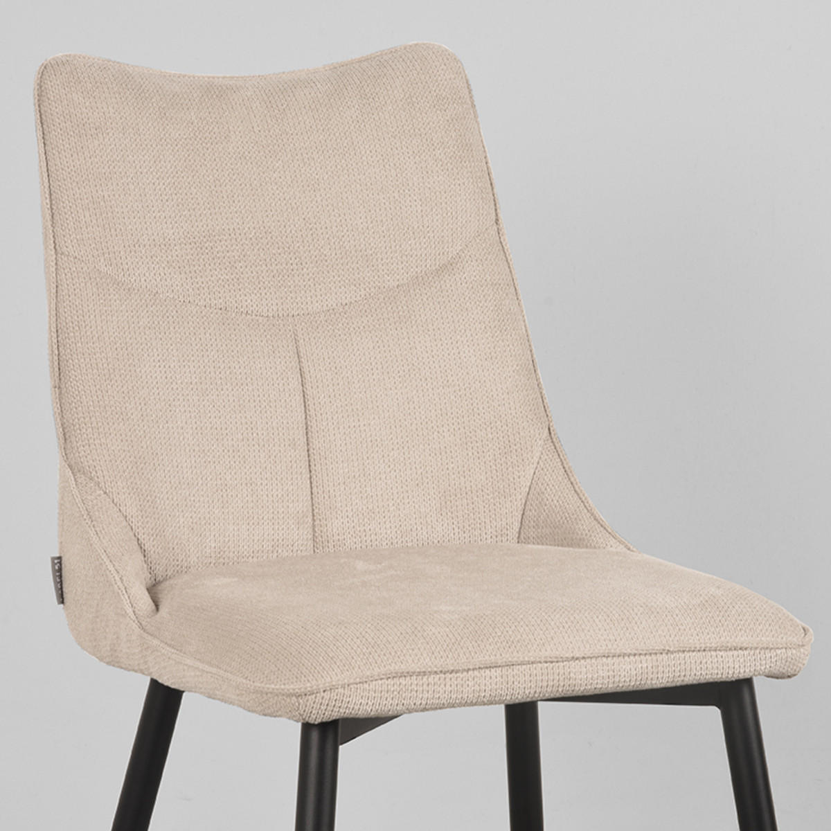 ESSZIMMERSTUHL Riv Beige 59/47/88 cm 2er-Set - Creme, Textil (47/88/59cm) - LABEL51