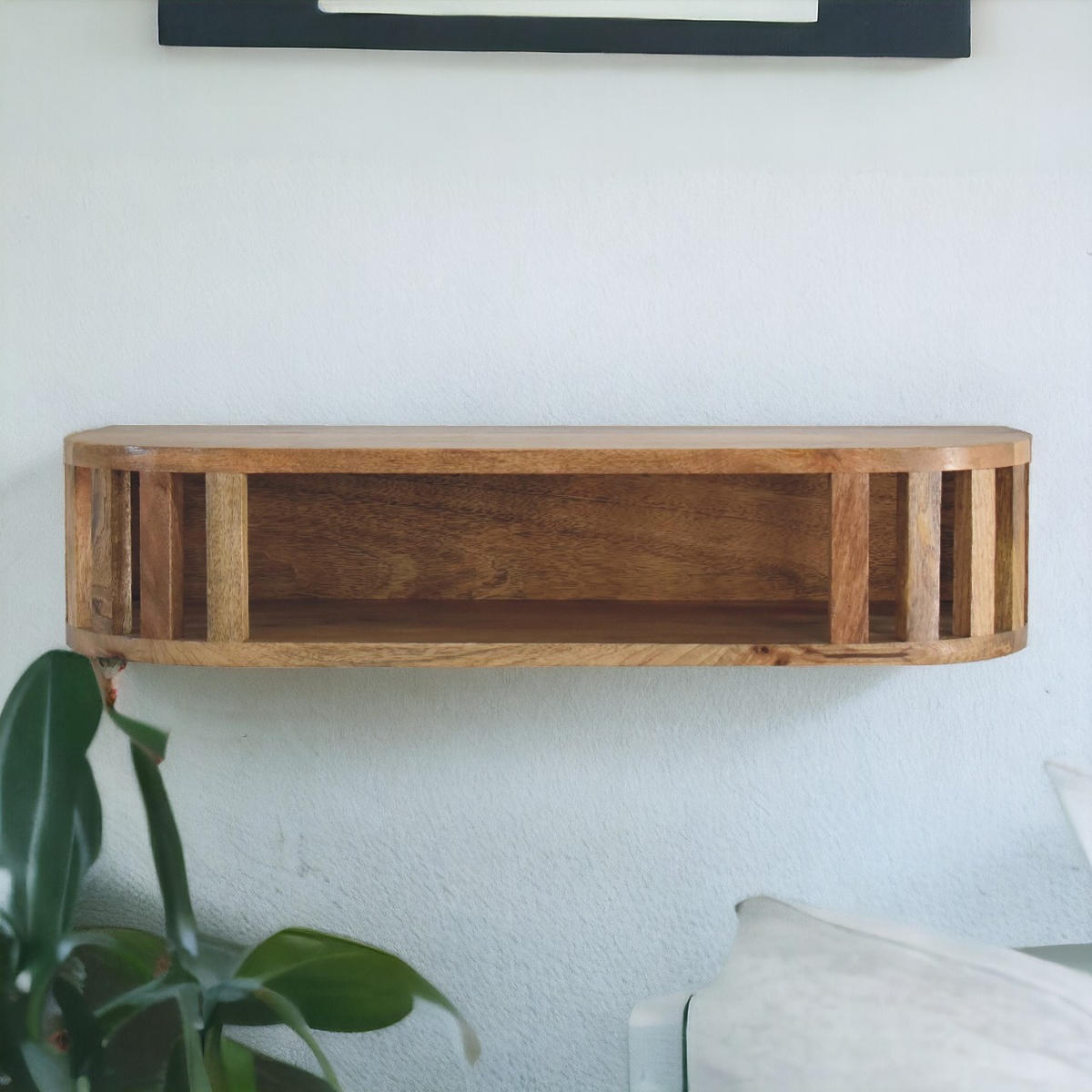 VISEĆI KONZOLNI STOL Ariella - smeđa, drvo (70/30/15cm) - Artisan Furniture