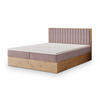 BOXBETT VARELI 180x200 cm mit Matratze und Topper - Rosa - Rosa, Holz (180/200cm) - MASSENO