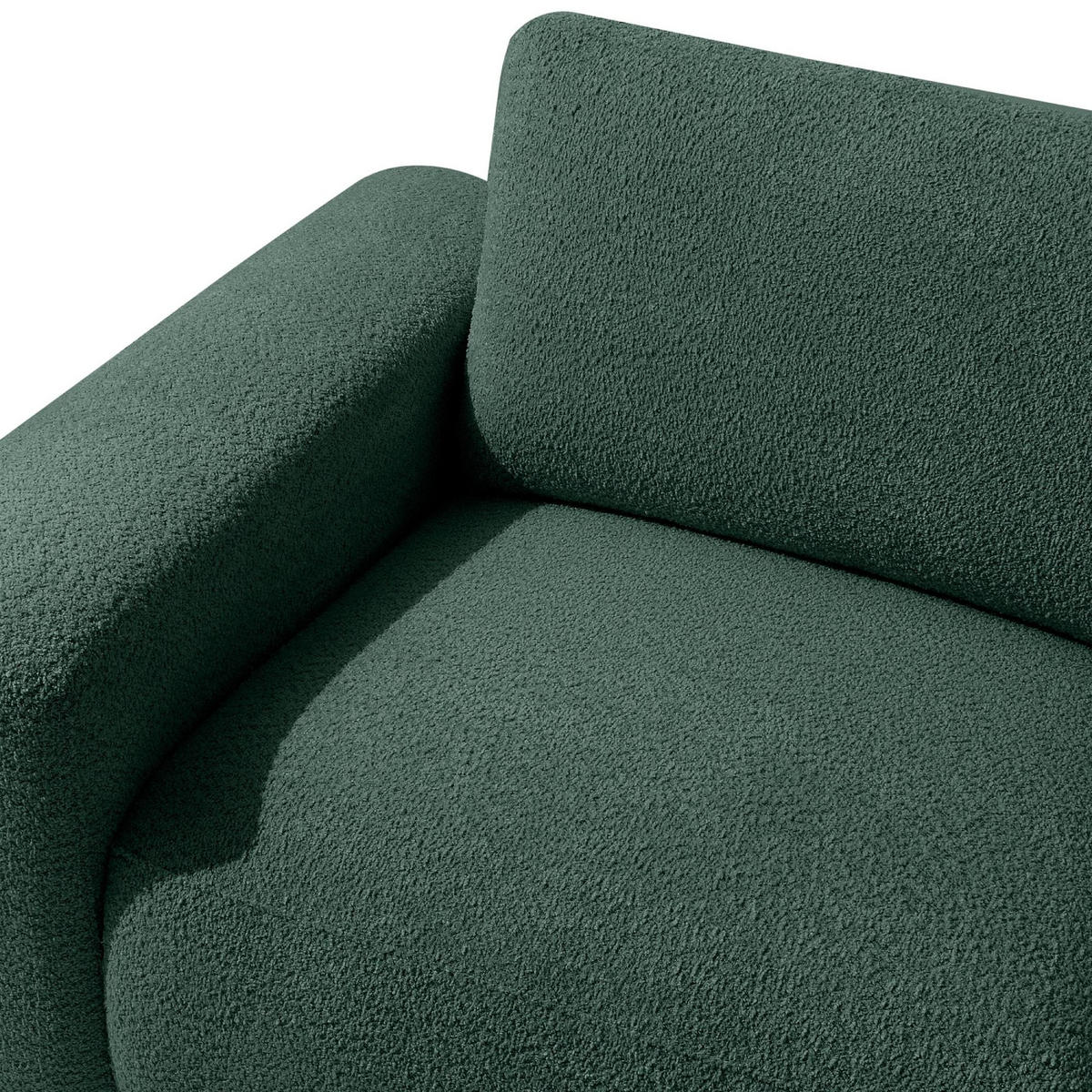 4-SITZER ECKSOFA ZUCCO Boucle links, Grün - Grün, Textil (350/84/105cm) - KONSIMO®
