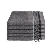 WASCHHANDSCHUHSET Skyline Color - 5-teilig - 16x22 cm - Dunkelgrau - Dunkelgrau, Textil (16/22cm) - SCHIESSER