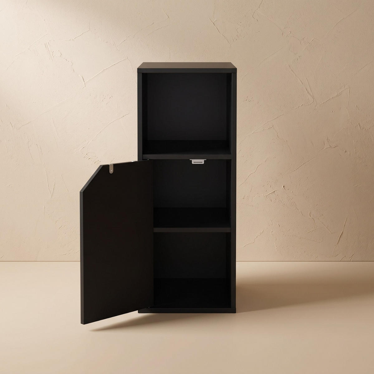 SCHRANK mit Türen 25/34/61,5 cm - Schwarz, Holzwerkstoff (34/61.5/25cm) - SCENA LIVING