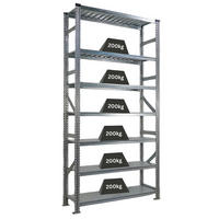 FACHBODENREGAL Proximo 250x120x40cm 7 Ebenen Beidseitig nutzbar Verzinkt - Silberfarben, Metall (120/250/40cm) - PROREGAL