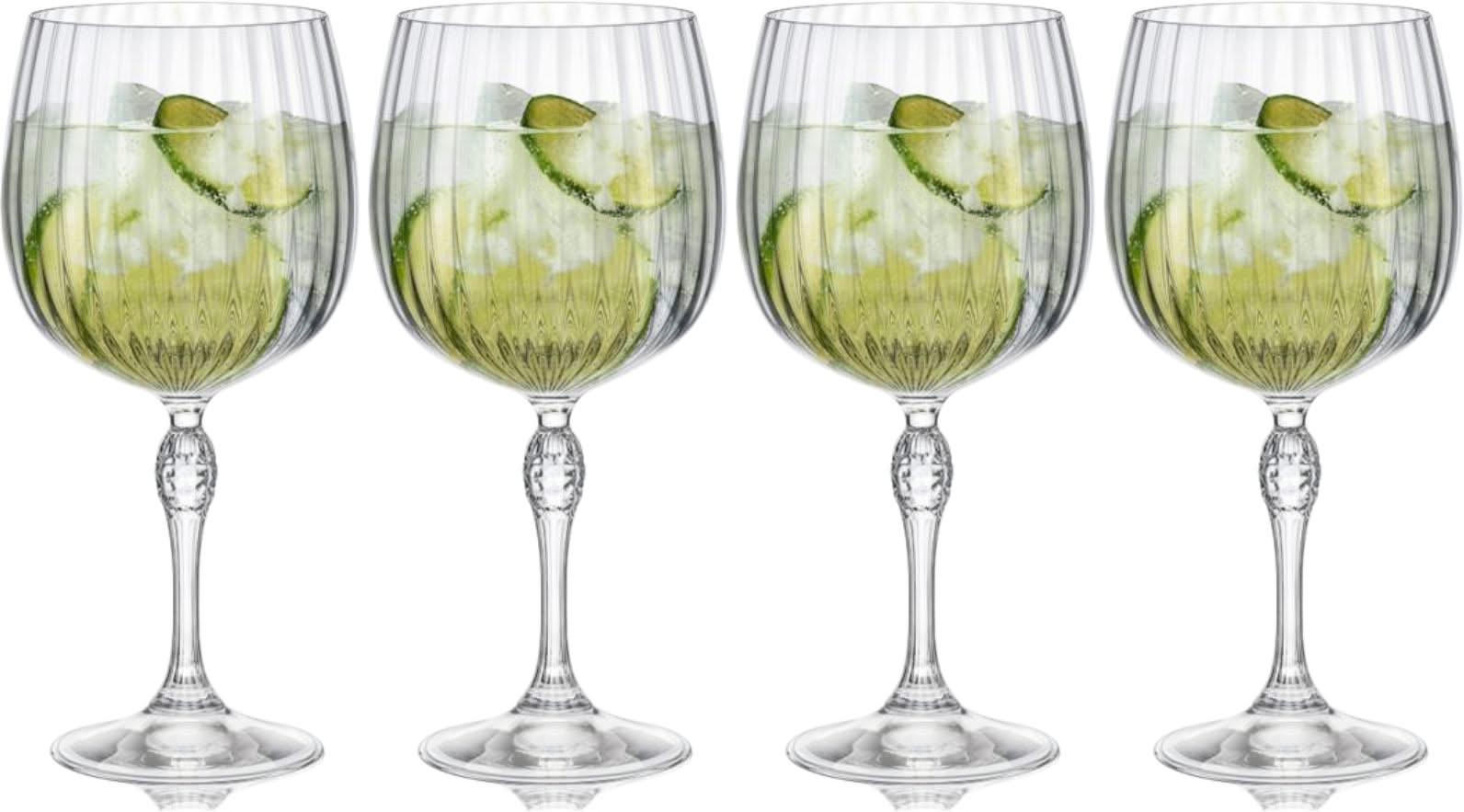 GIN-TONIC-GLAS Gin Tonic Gläser America 20er 740 ml - 4 Stück - Transparent, Glas (0.74L) - Bormioli Rocco