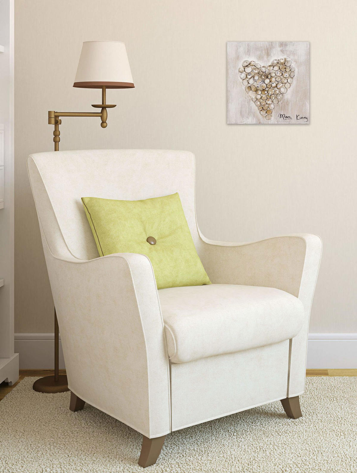 ÖLGEMÄLDE 30/30 cm - Braun, Holz/Textil (0.46/30cm) - KUNSTLOFT