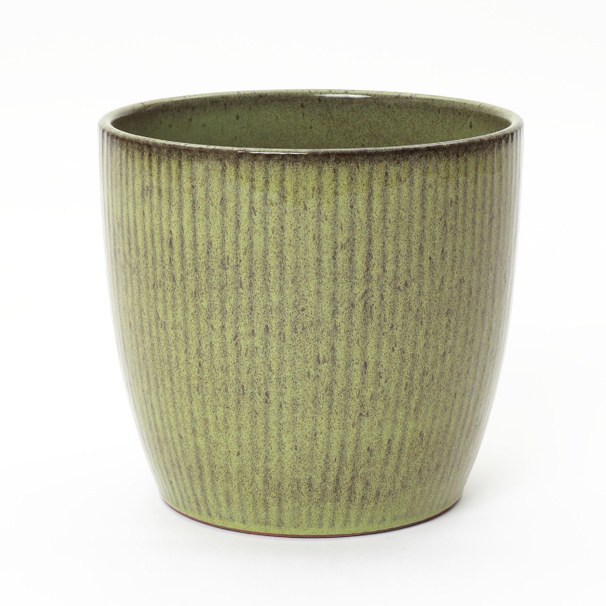 GRÜNER Keramik-Blumentopf, Durchmesser 30 cm, Höhe 28 cm - Grün, Keramik (27cm) - Hometopia