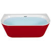 BADEWANNE 80x170x59 cm rot Harvey - Rot, Kunststoff (80/58/170cm) - Beliani