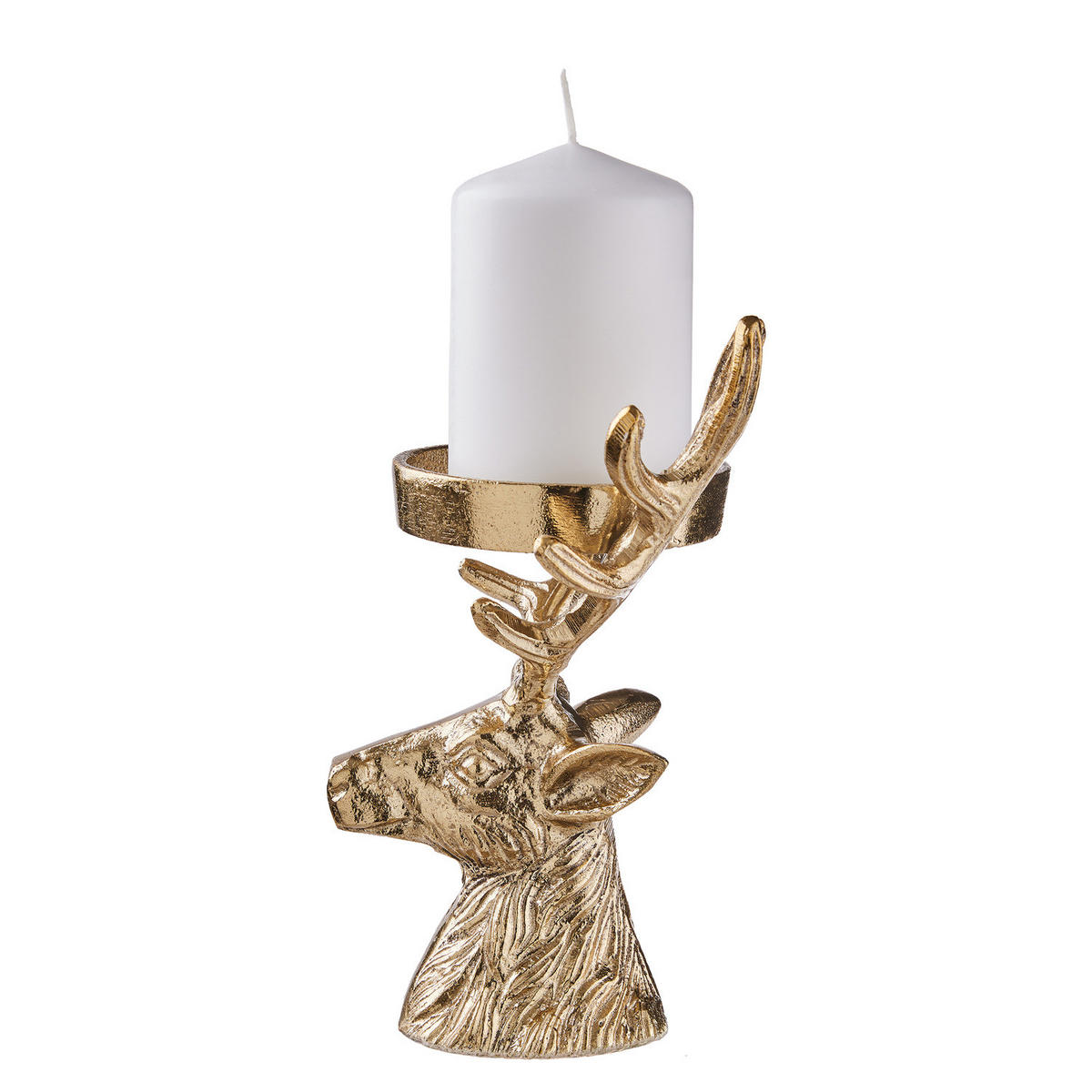 STUMPENKERZENHALTER Oh My Deer - Goldfarben, Metall (11/21/18cm) - Butlers