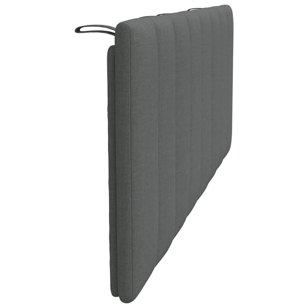 KOPFTEIL-KISSEN Dunkelgrau 140 Cm Stoff - Dunkelgrau, Textil - vidaXL