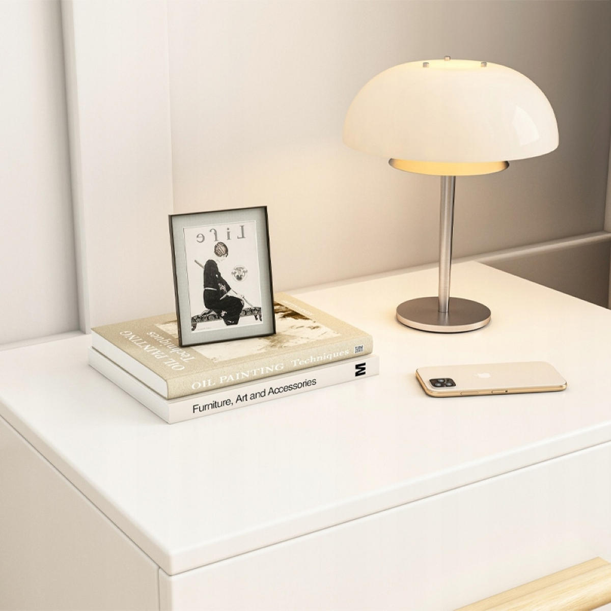 NACHTTISCH weiß 45/54,5/30 - Weiß, Holzwerkstoff (45/54.5/30cm)