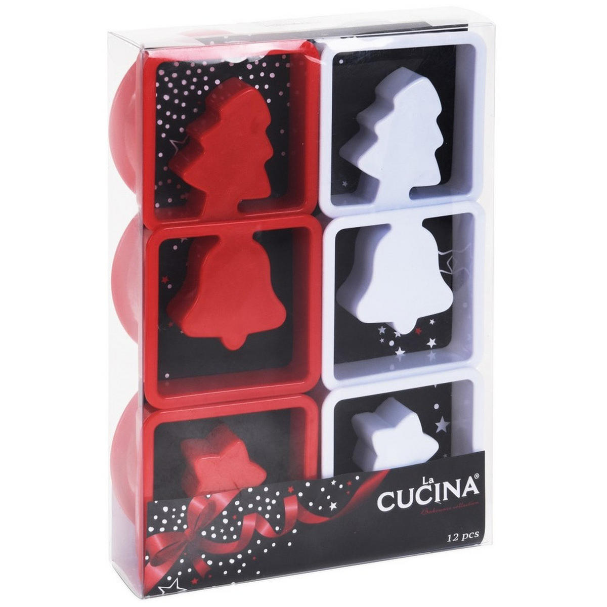 AUSSTECHFORM-SET Weihnachten 12-teilig Multicoloured - Multicolor, Kunststoff (7/1/7.5cm) - La Cucina