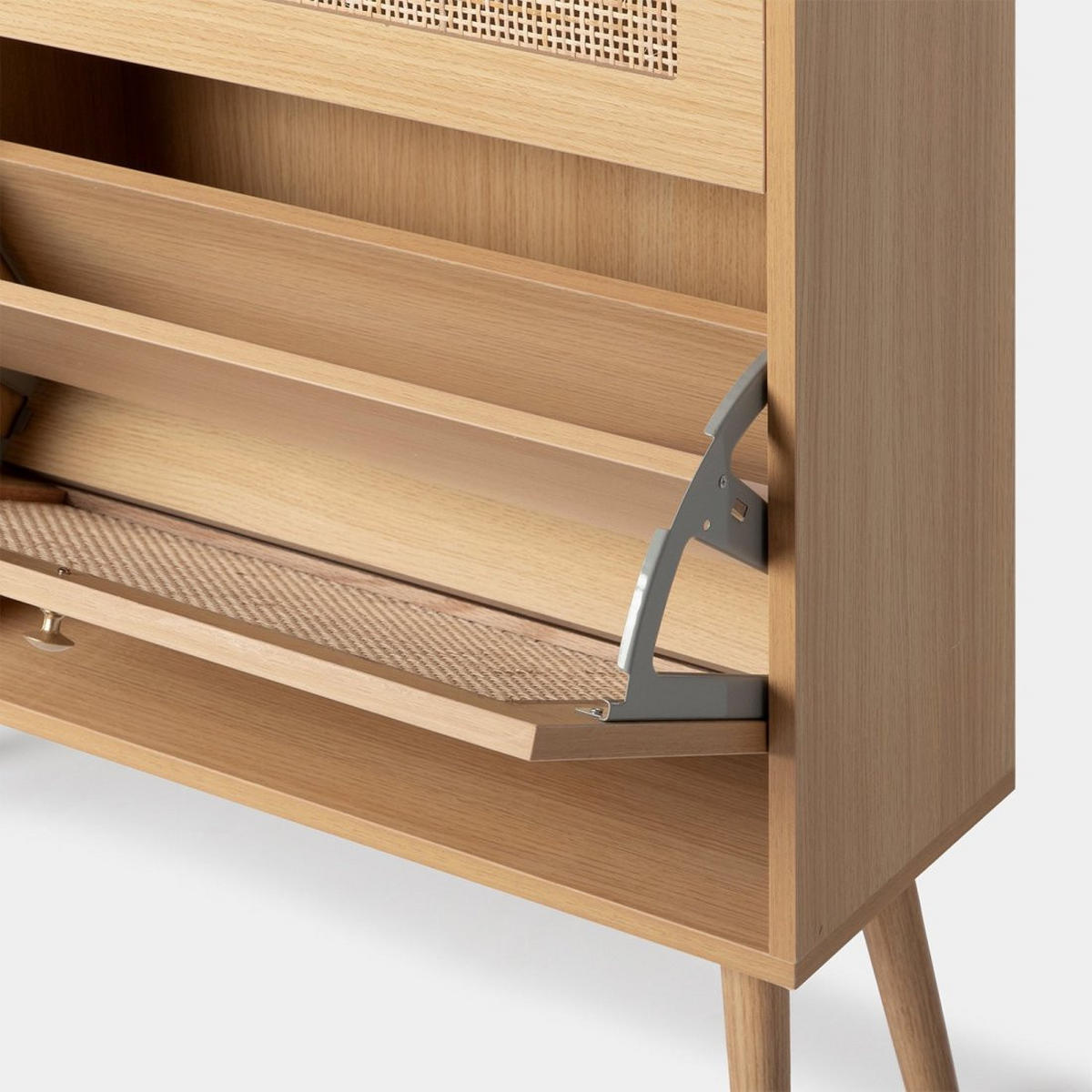 SCHUHSCHRANK DOPPELTES Demi Natürlich 80 cm x 99 cm - Naturfarben, Holzwerkstoff (80/99/24cm) - Klast Home