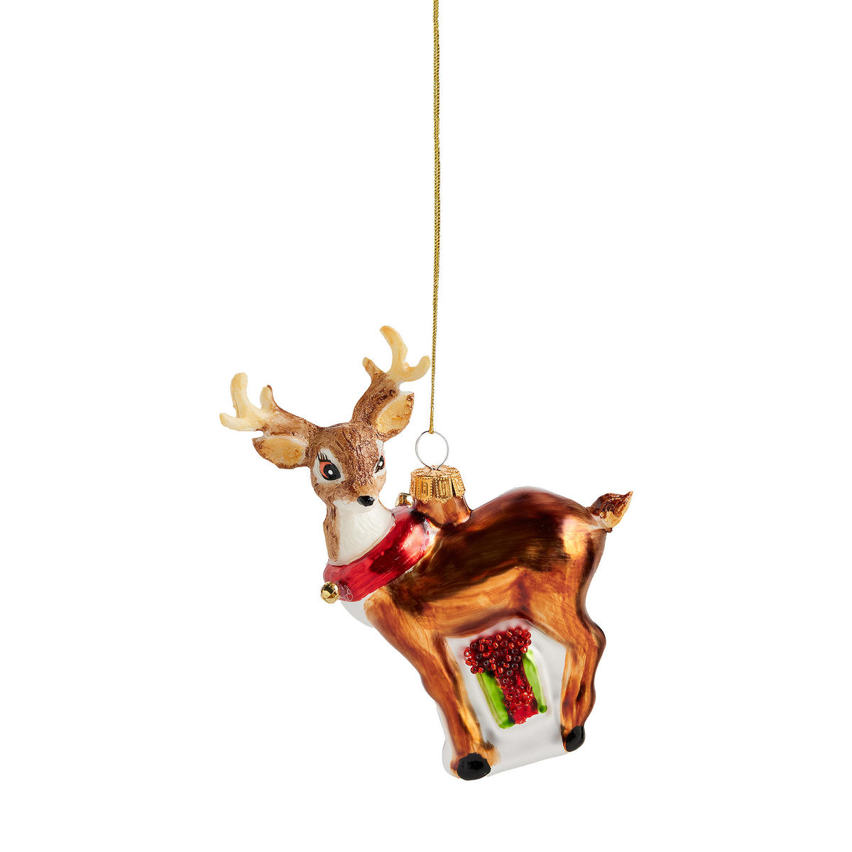 GLASKUGEL Regalos, Mehrfarbig, 4.5 x 10 x 12.5 cm, Dekorative Weihnachtsdeko - Multicolor, Glas (10/4.5/12.5cm) - home&you