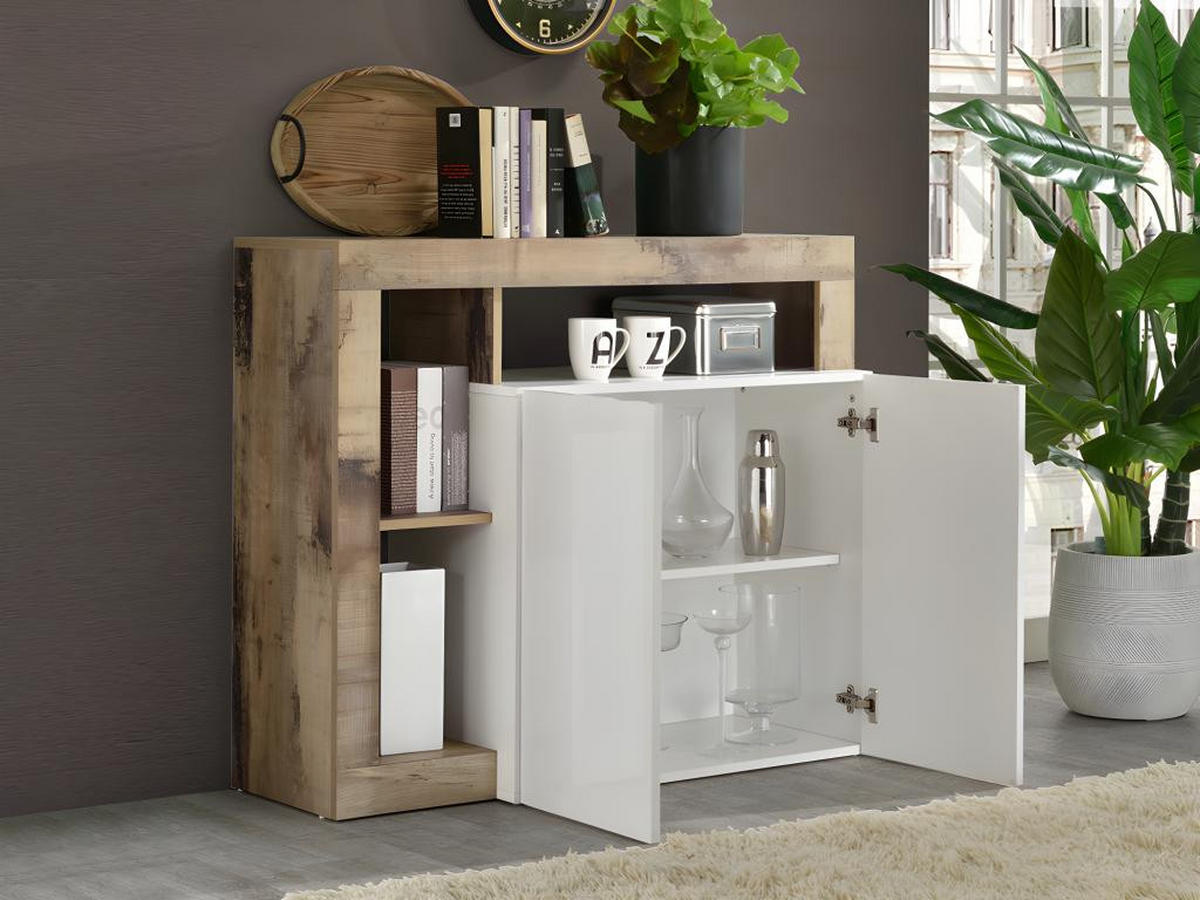 SIDEBOARD 2 Türen Frankfurt - L108 cm - Naturfarben, Holz (42/93/108cm) - Vente-Unique