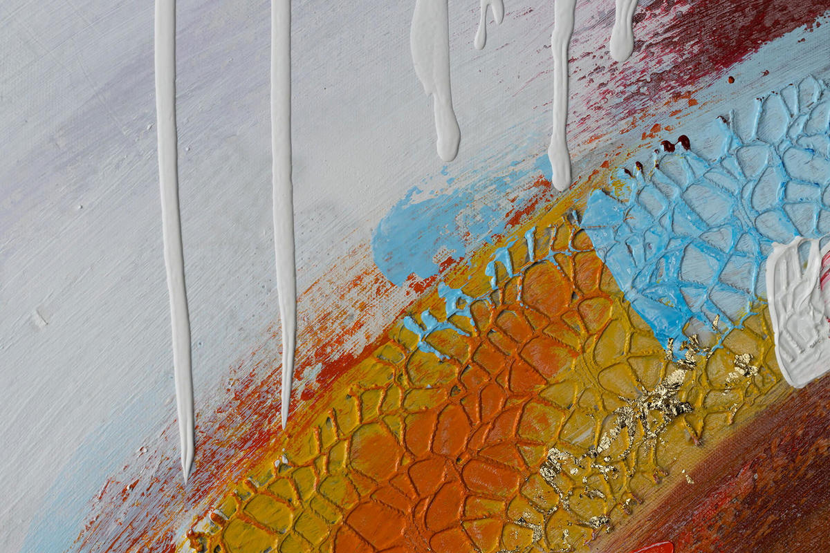 ACRYLBILD HANDGEMALT 120/60 cm - Multicolor/Grau, Holz/Textil (1.7/60cm) - KUNSTLOFT