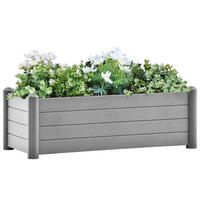 GARTEN-HOCHBEET PP Steingrau 100x43x35 cm - Grau, Kunststoff (100/35/43cm) - furnicato