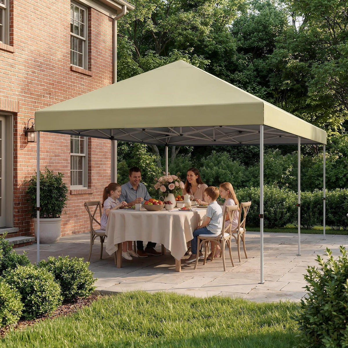 GARTENPAVILLON 3 x 6 m Beige Wasserdicht UV-Schutz 50+ - Beige, Textil (300/265/600cm)