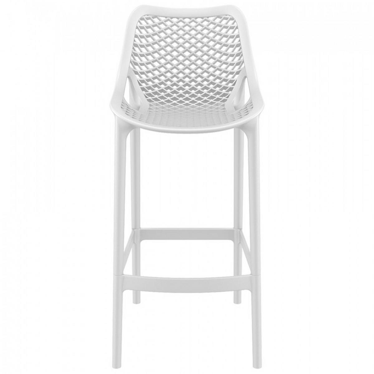 BARHOCKER Weiß 45x105x53cm - Weiß, Kunststoff (45/105/53cm) - AlterEgo