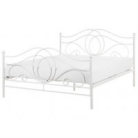 METALLBETT 140/200cm Weiß Lyra - Weiß, Metall (140/200cm) - Beliani