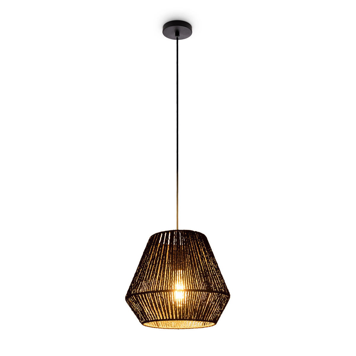 PENDELLEUCHTE Hugo Pd1 Diego - Schwarz, Metall (32/32/28cm) - Paco Home