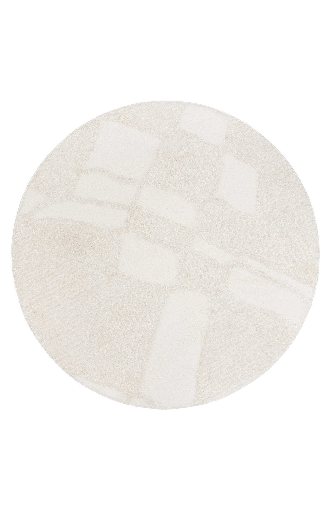SOFT-TEPPICH Nordic Weiß Ø200 cm - Weiß, Textil (200/200cm) - Tesso Living