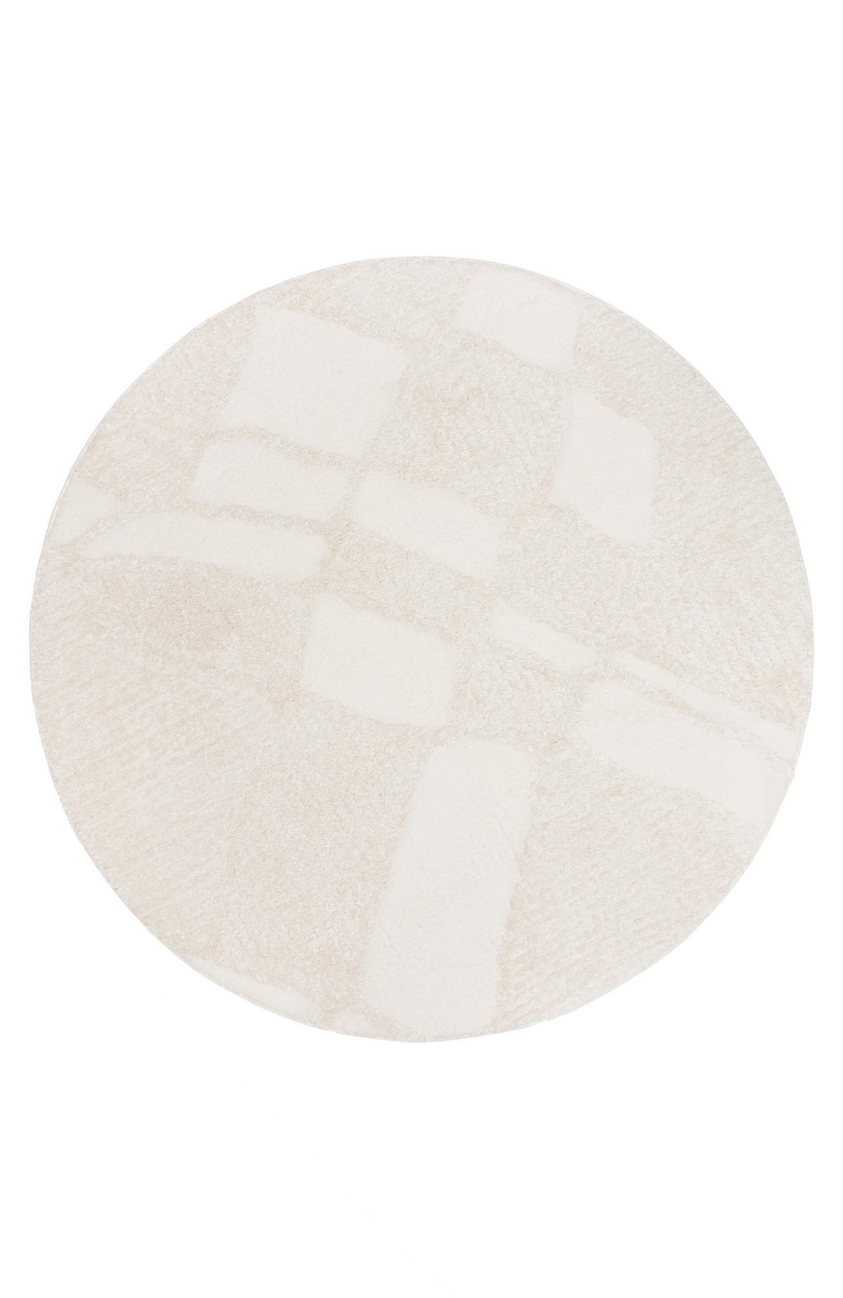 SOFT-TEPPICH Nordic Weiß Ø200 cm - Weiß, Textil (200/200cm) - Tesso Living