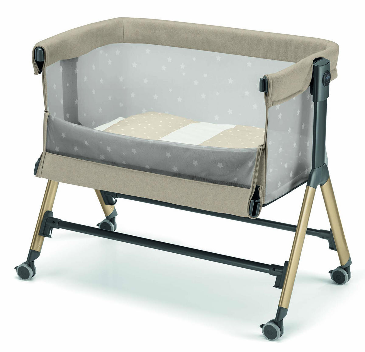 BEISTELLBETT für Babys Sempreconte | für 0-9 kg | Grau | 8 Höhen - Grau, Textil (60/17/110cm) - Cam il Mondo del Bambino S.p.A.