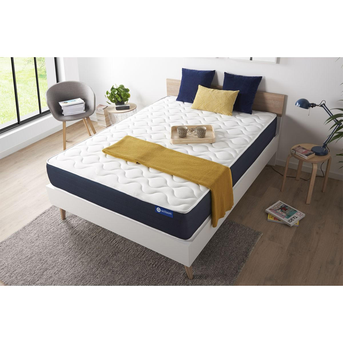 MATRATZE Actilatex life Latex und Memory-Schaum 100 x 200 cm h4 - Weiß, Textil (100/200cm) - ACTISOM