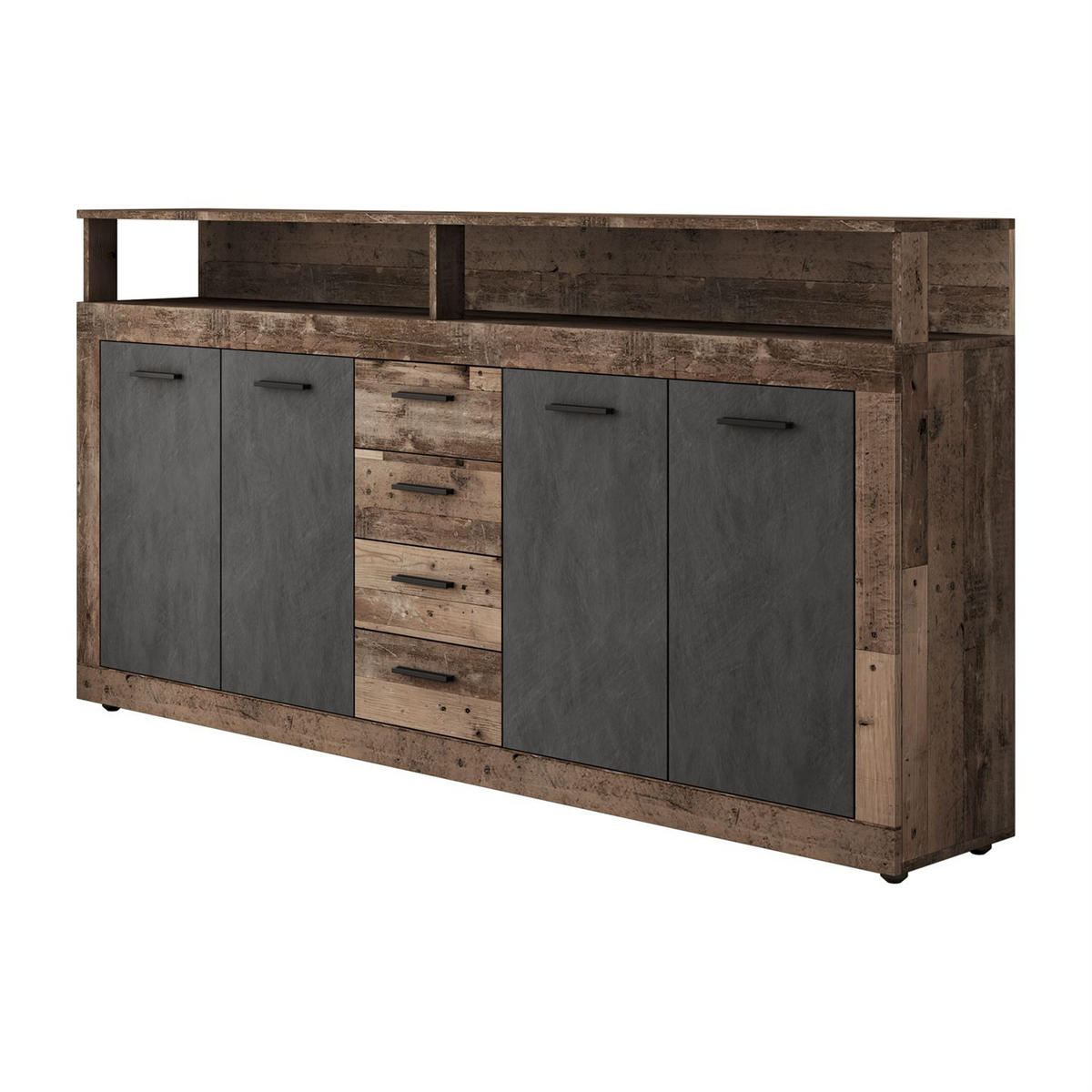 KOMMODE ROMANO mit Schubladen - Taupe/Dunkelbraun, Holzwerkstoff (190/96/32cm) - Lookway