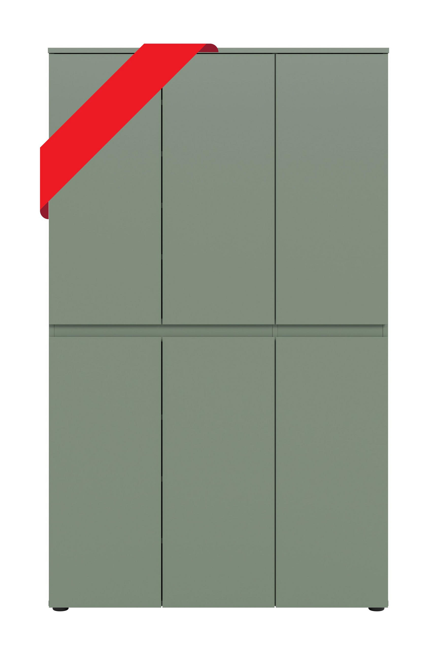UNIVERSALSCHRANK Canto (B/H/T: ca. 105/175/37 cm) in Smoke Green/Smoke Green - Dunkelgrün, Holzwerkstoff (105/175/37cm) - Homes & Jones