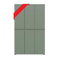 UNIVERSALSCHRANK Canto (B/H/T: ca. 105/175/37 cm) in Smoke Green/Smoke Green - Dunkelgrün, Holzwerkstoff (105/175/37cm) - Homes & Jones