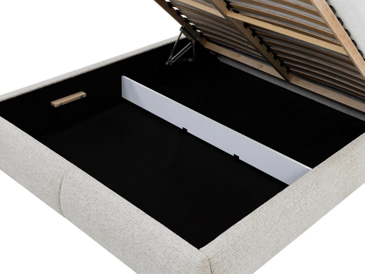 POLSTERBETT Jamika - Hellgrau, Holz/Textil (180/200cm) - MIRJAN24