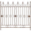 GARTENZAUN Metall Antik Braun - Braun, Metall (124/116cm) - CLP