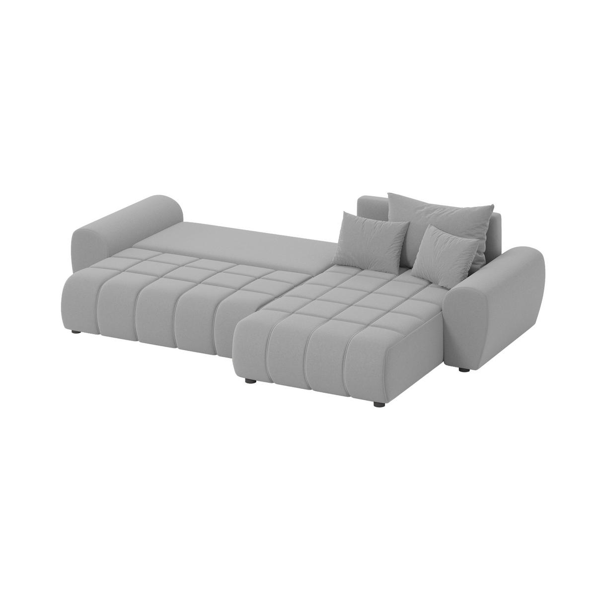 ECKSOFA Eide L mit Schlaffunktion, Grau - Grau, Textil (293/180cm) - Fedve
