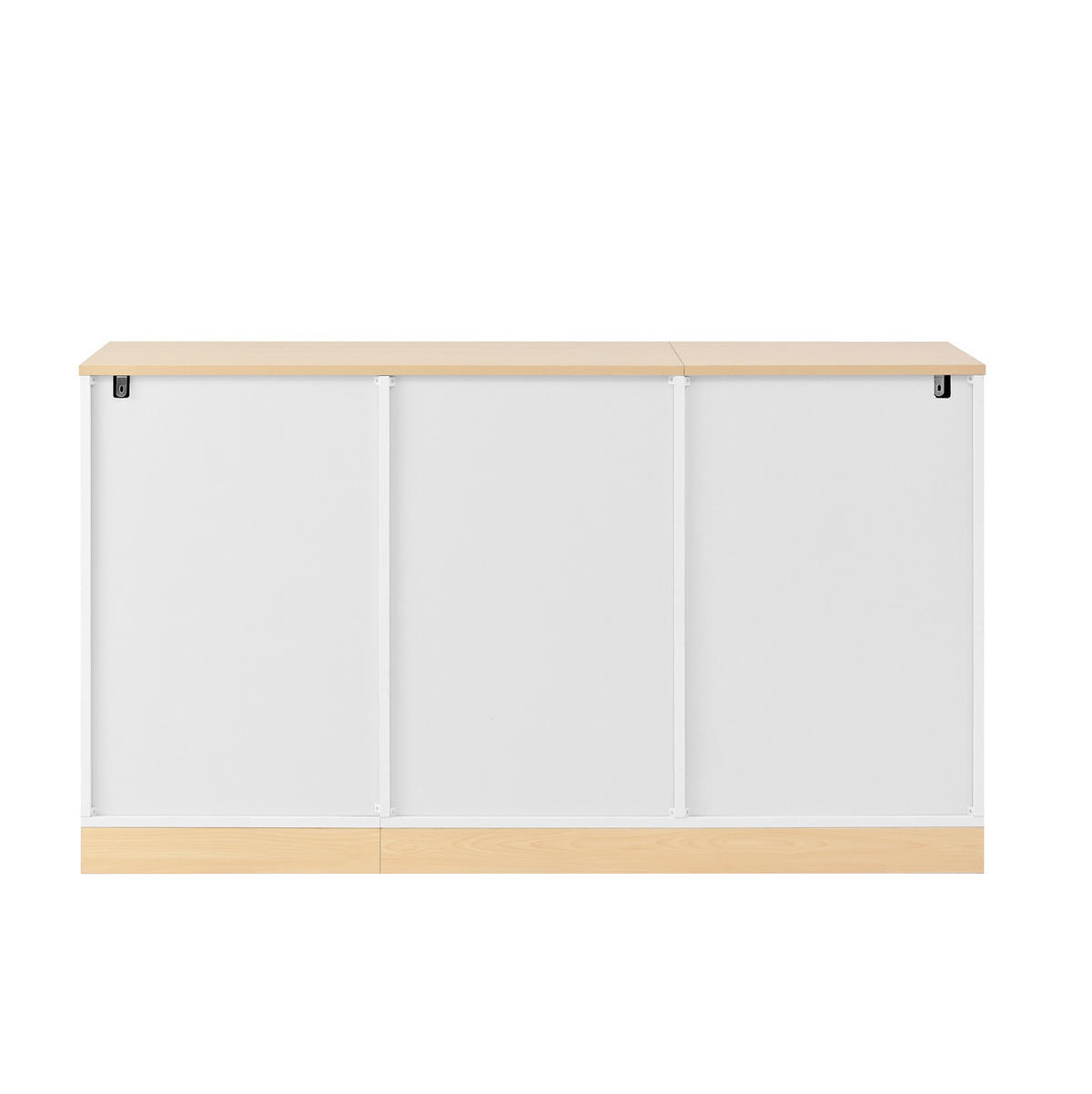 SIDEBOARD 135,5/39/76 cm in Weiß und Holzoptik mit 3 Türen und 2 Schubladen - Weiß, Holzwerkstoff (135.5/76/39cm) - Flora Grace