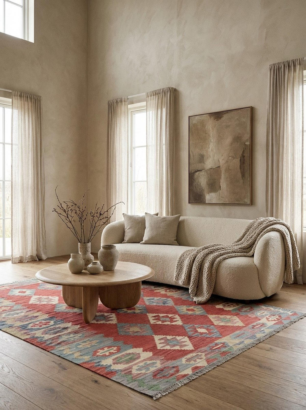 HANDWEBTEPPICH Gashgai Kelim Rot 232/180 cm Schurwolle - Rot, Textil (180/232cm) - Looma