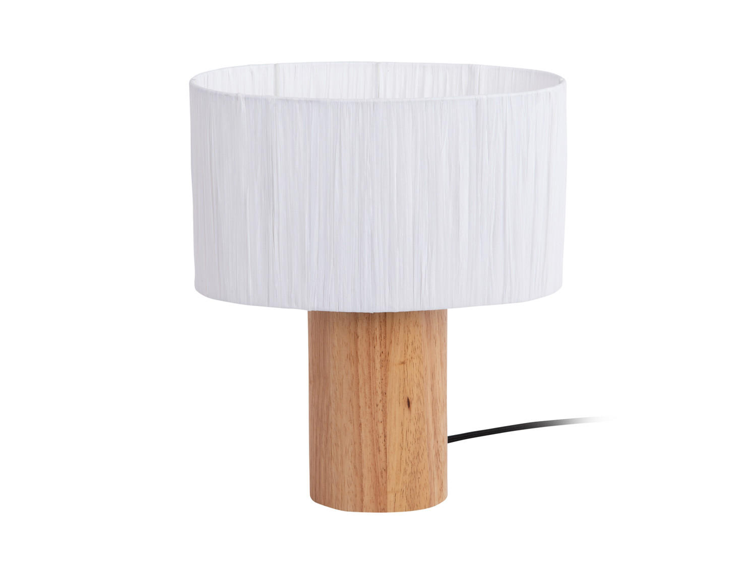 TISCHLAMPE Sheer 21/21/30 cm - Weiß, Naturmaterialien (21/21/30cm) - Leitmotiv
