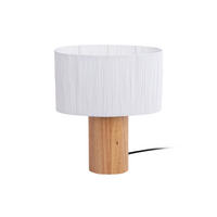 TISCHLAMPE Sheer 21/21/30 cm - Weiß, Naturmaterialien (21/21/30cm) - Leitmotiv