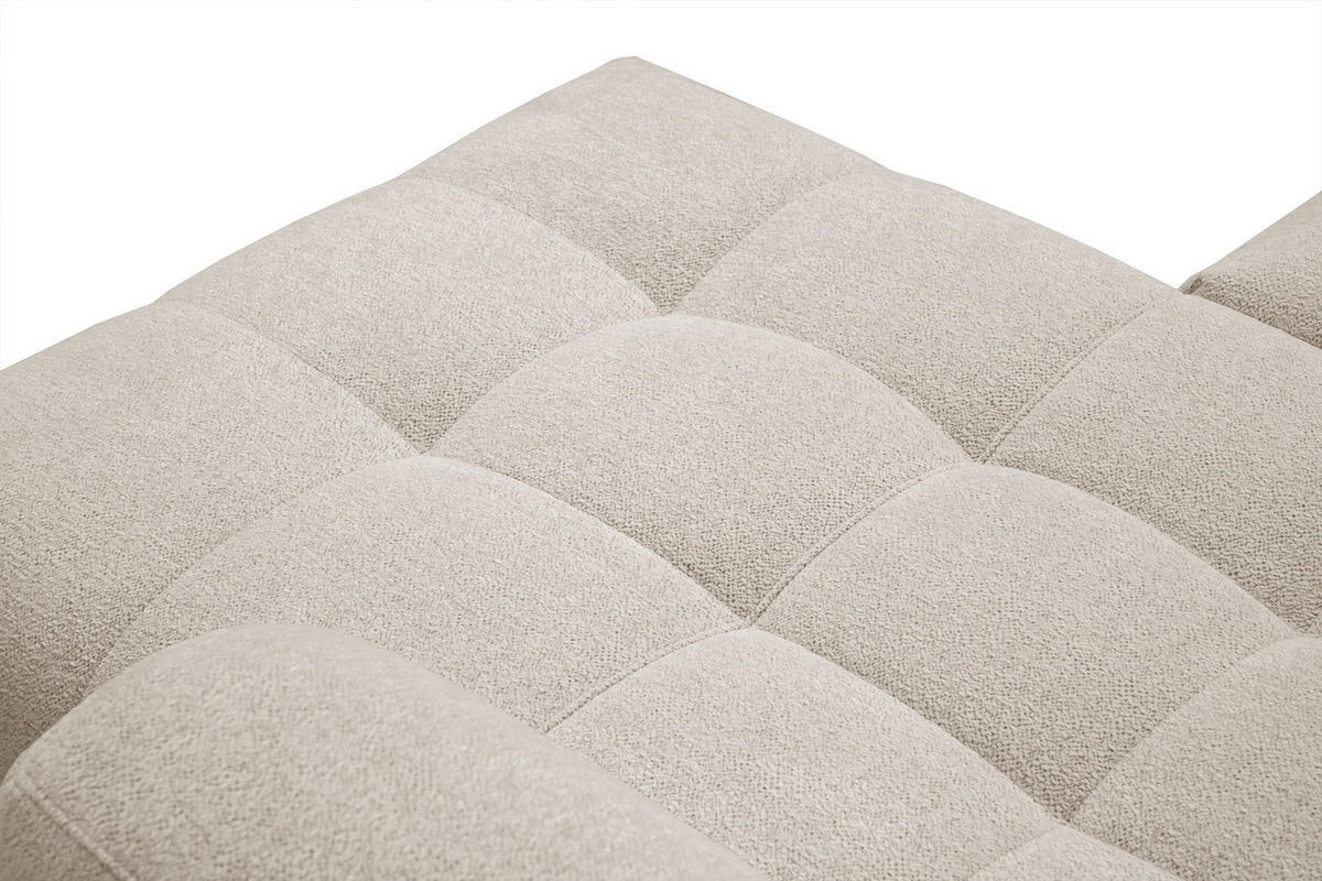 ECKSOFA SALVINI 4-Sitzer, ecru - Ecru/Schwarz, Holzwerkstoff/Textil (292/158cm) - Courtois Laville