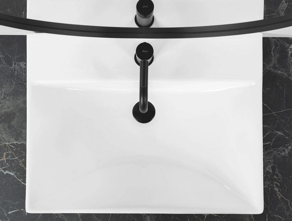 EINBAUWASCHBECKEN Rea Mandy - Weiß, Keramik (46/18/60cm) - REA