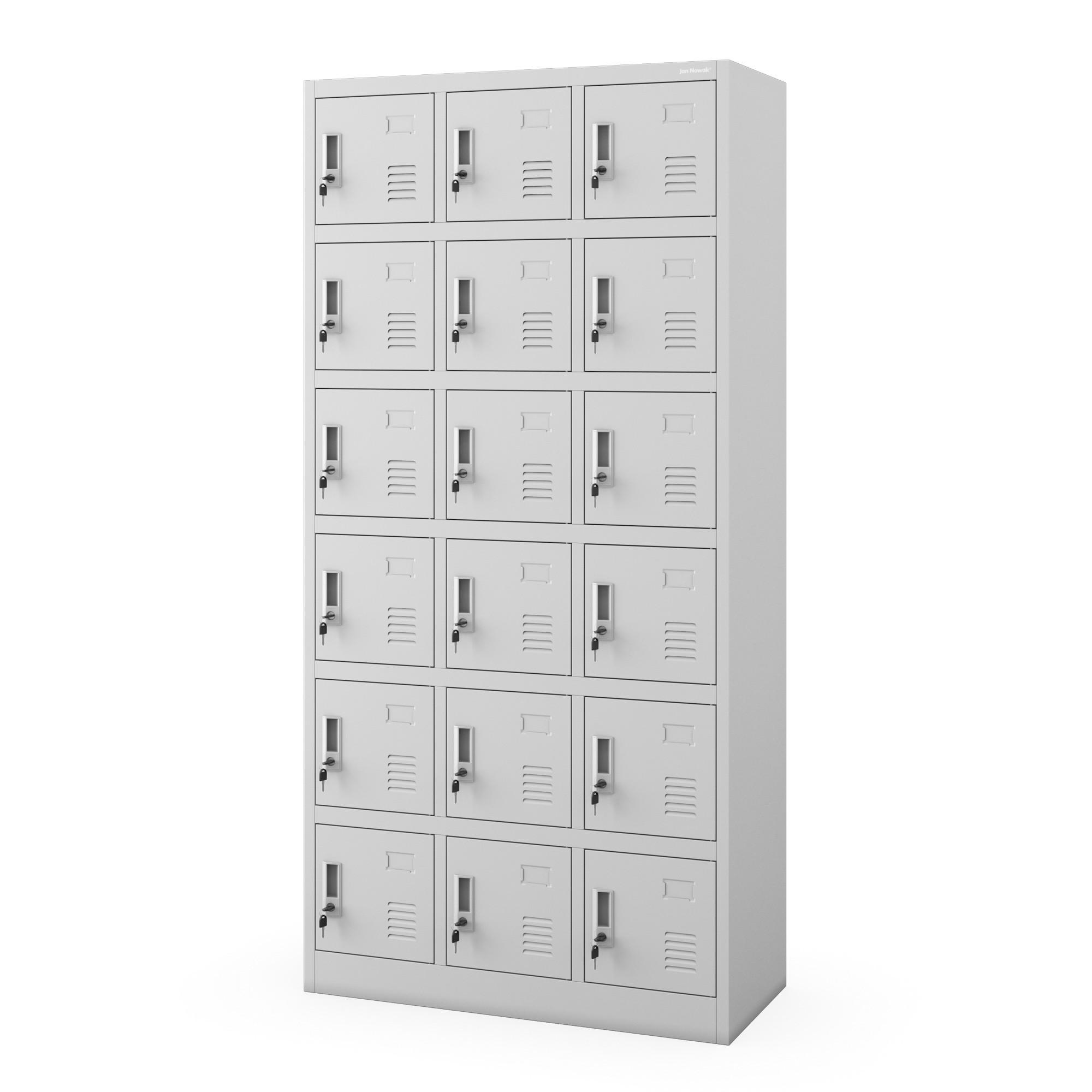 Jan Nowak Schliessfachschrank Grau 90x185x40 cm