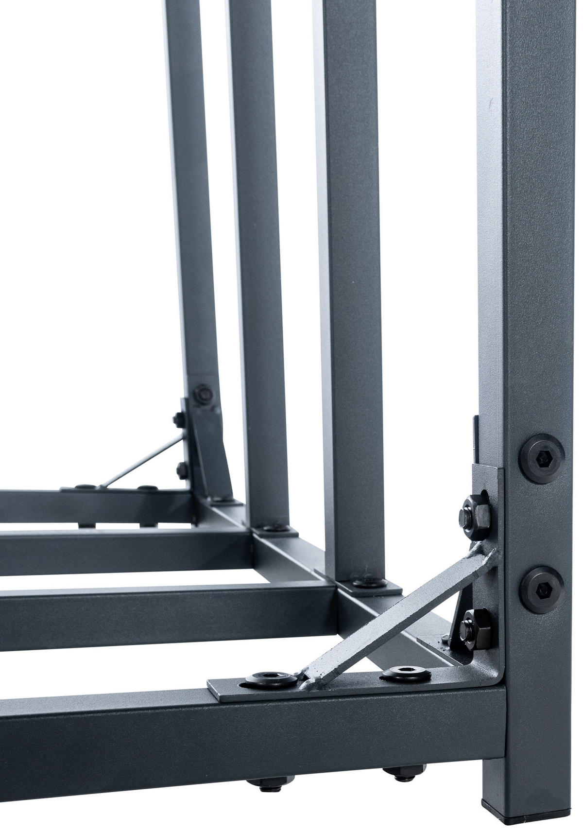 KAMINHOLZREGAL 185/70/185 cm Metall anthrazit - Anthrazit/Schwarz, Metall (185/185/70cm) - CLP