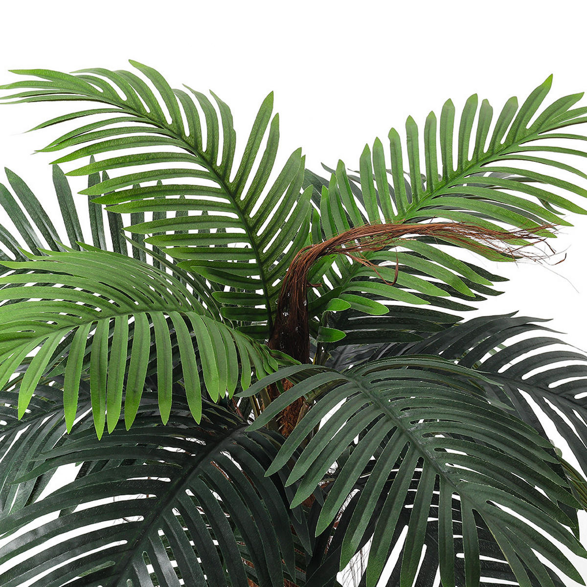 KUNSTPFLANZE 100 cm Hoch Palme mit Topf Kunststoff - Schwarz/Braun, Kunststoff (100cm) - Livingandhome