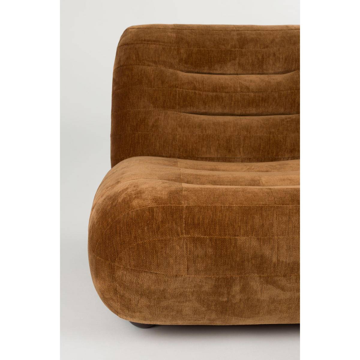 SESSEL Wyatt Samt Cognac Braun - Braun, Kunststoff (87/70.5/101cm) - Dutchbone
