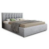 POLSTERBETT KINA 160/200 in Velours Hellgrau - Hellgrau, Holz/Holzwerkstoff (160/200cm) - Deine Möbel 24