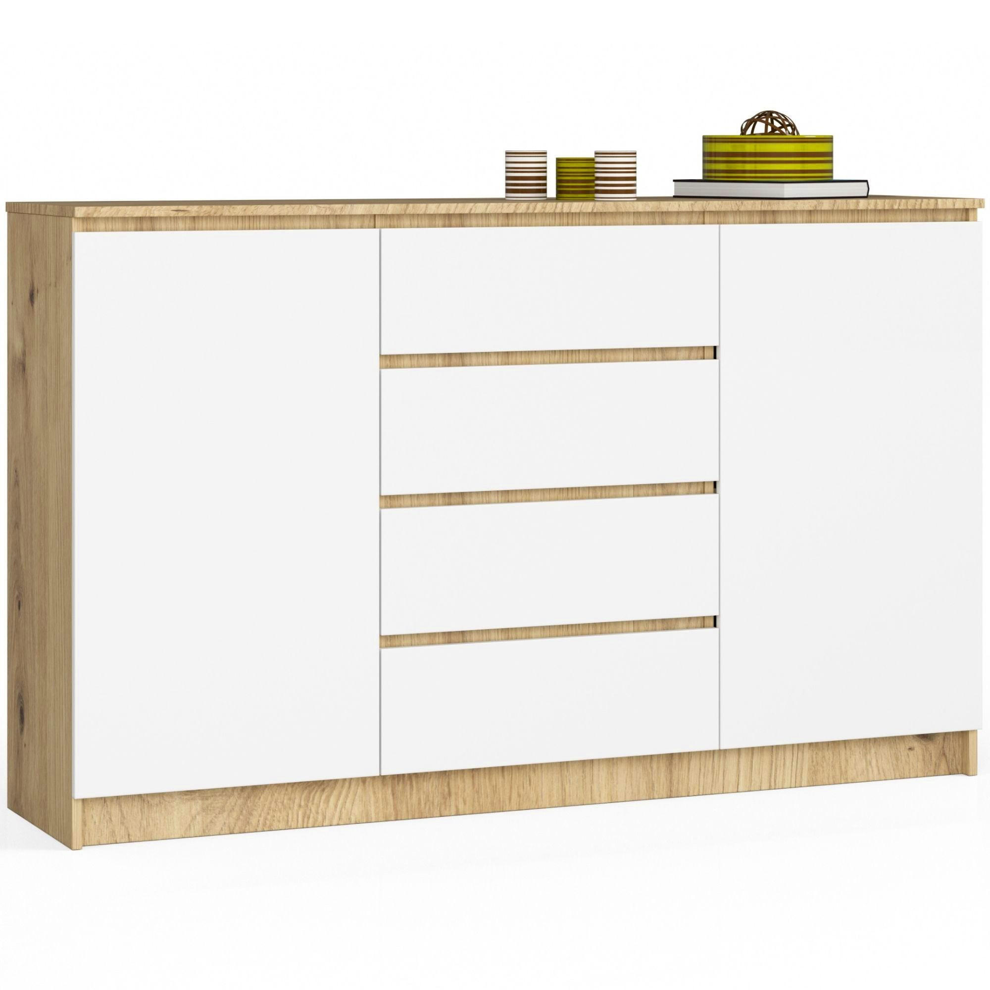 RAUMHIRSCH FURNITURE KOMODA dub Artisan, bílá 99/160/40