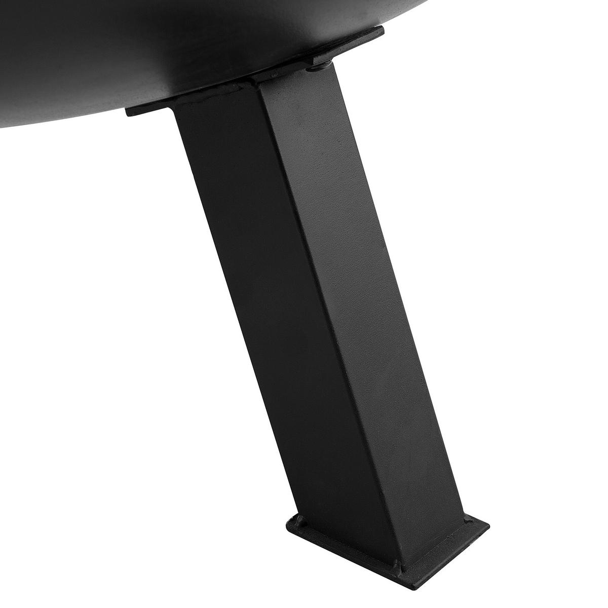 FEUERSCHALE Stahl schwarz rund Sempu - Schwarz, Metall (76/35/76cm)