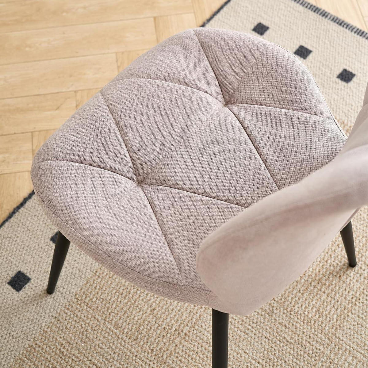 ESSZIMMERSTUHL 2er-Set Stoff Beige mit Griffen - Beige, Textil (44/86/48cm)